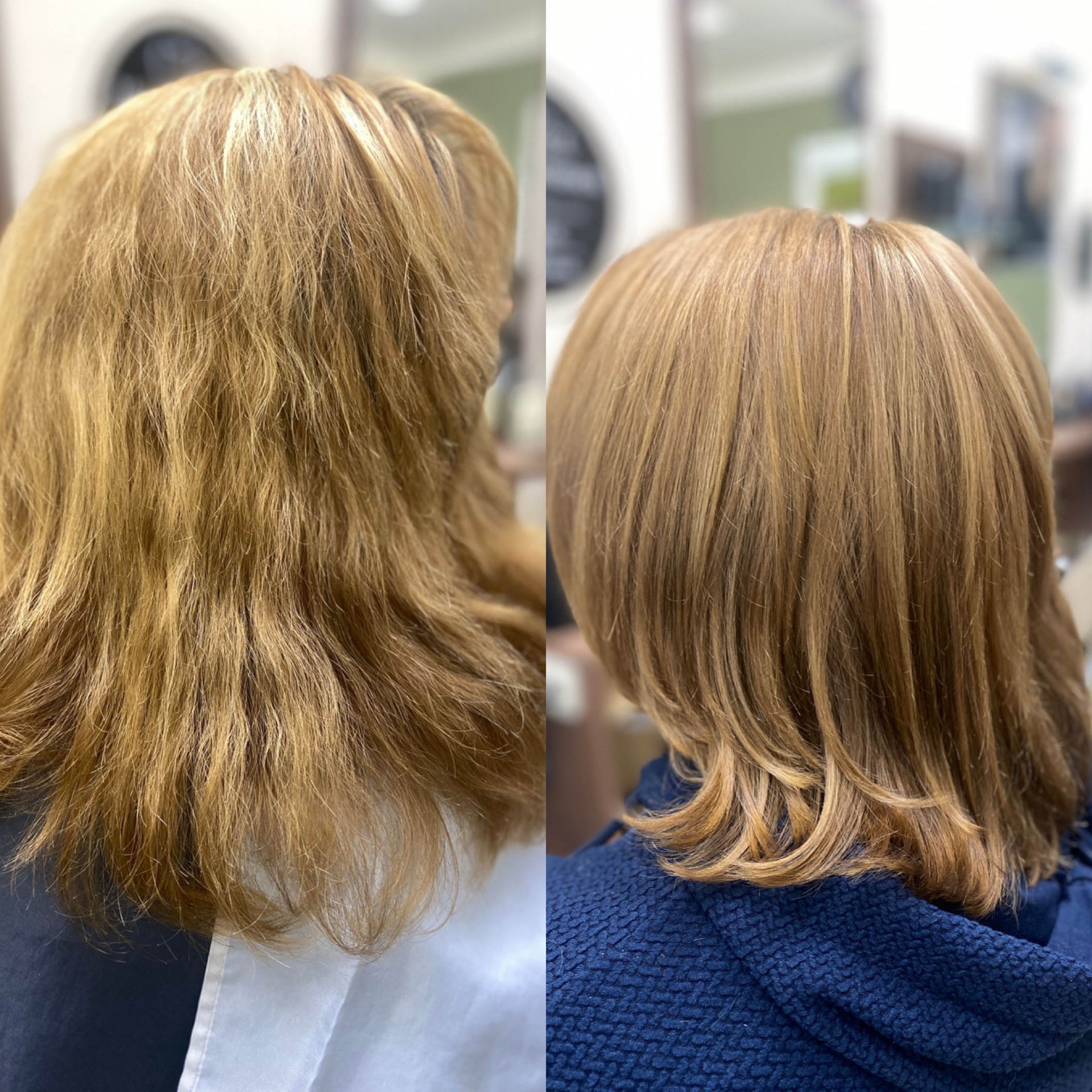 Vorher-Nachher Ergebnis aus dem Salon Friseursalon Astrid Kutzner