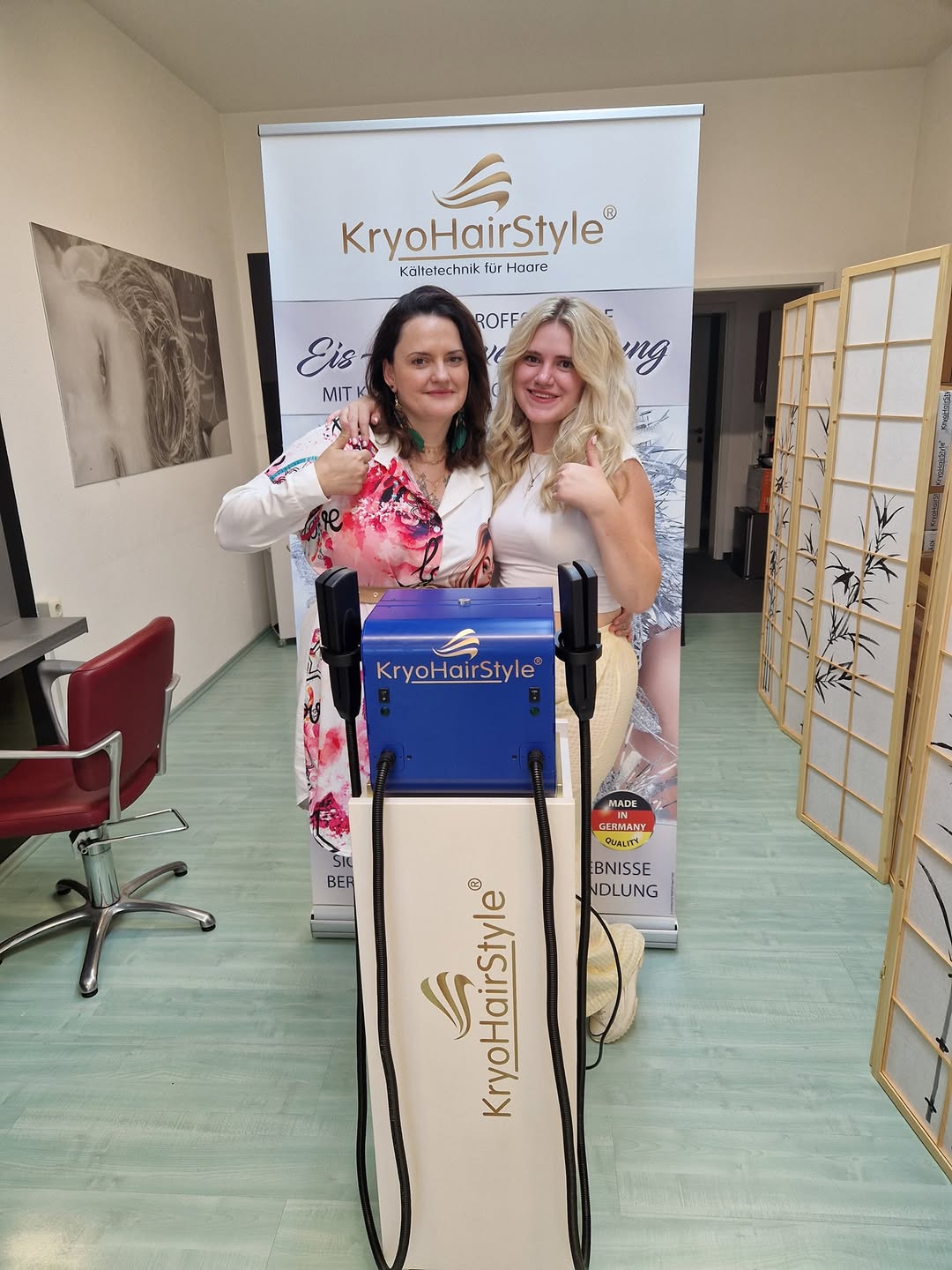 NewHairLeans by Nadine mit dem KryoHairStyle Gerät im Salon