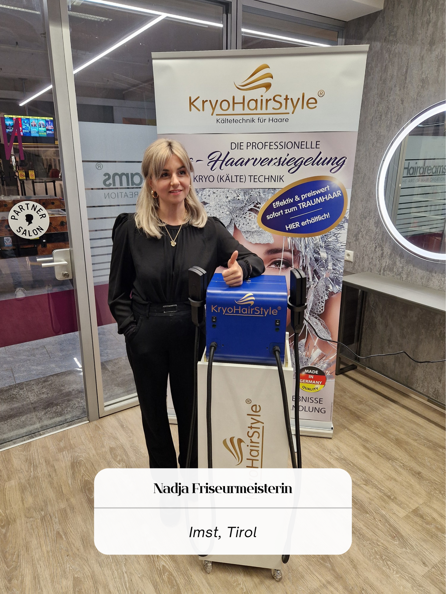 Friseurprofi im KryoHairStyle Partner-Salon