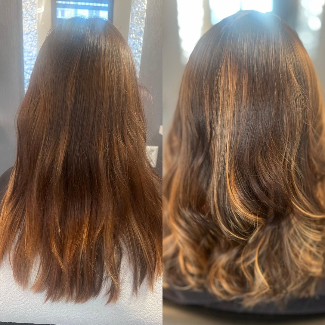 Vorher-Nachher Ergebnis aus dem Salon AR Haarmanufaktur
