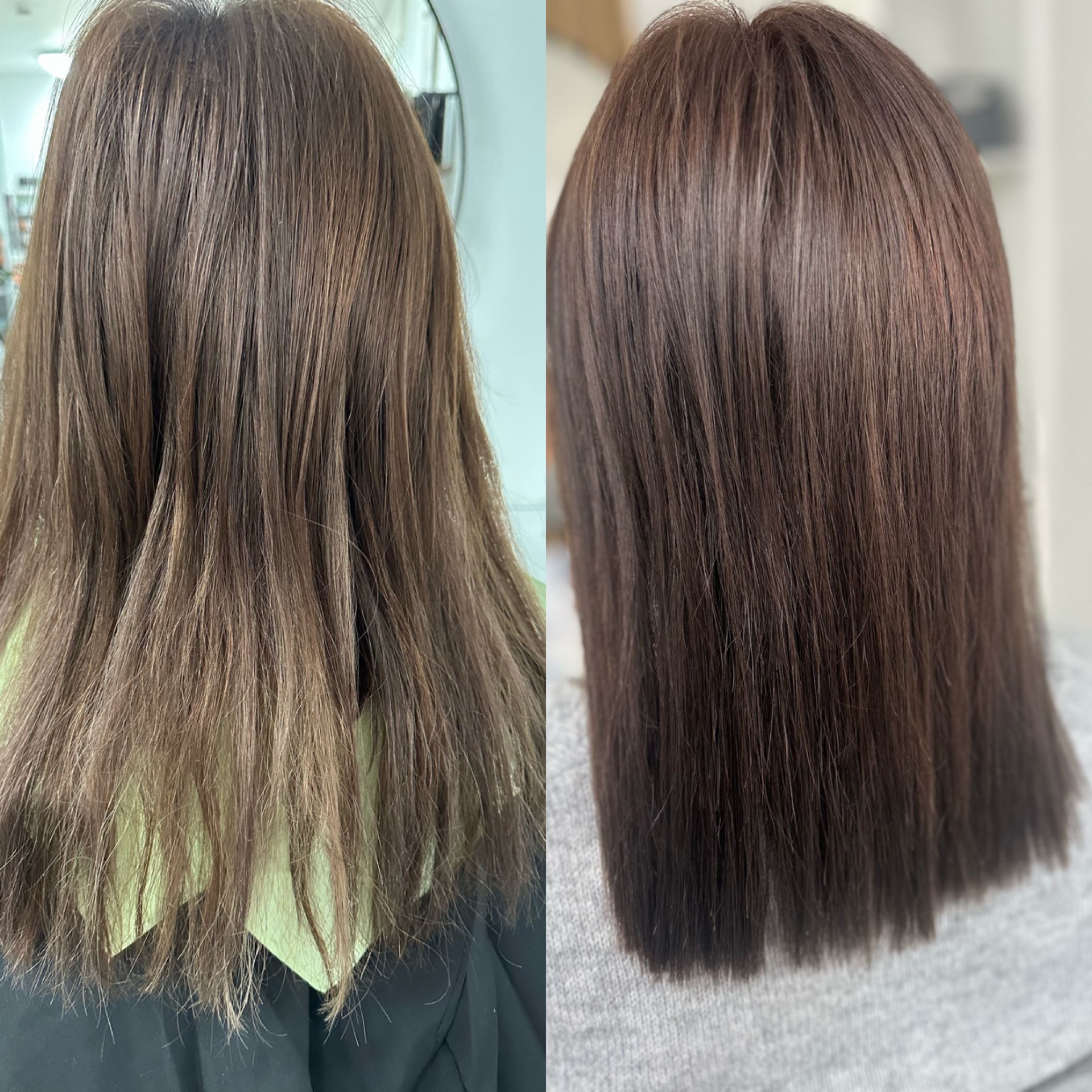 Vorher-Nachher Ergebnis aus dem Salon SALON R(H)EINSCHNITT