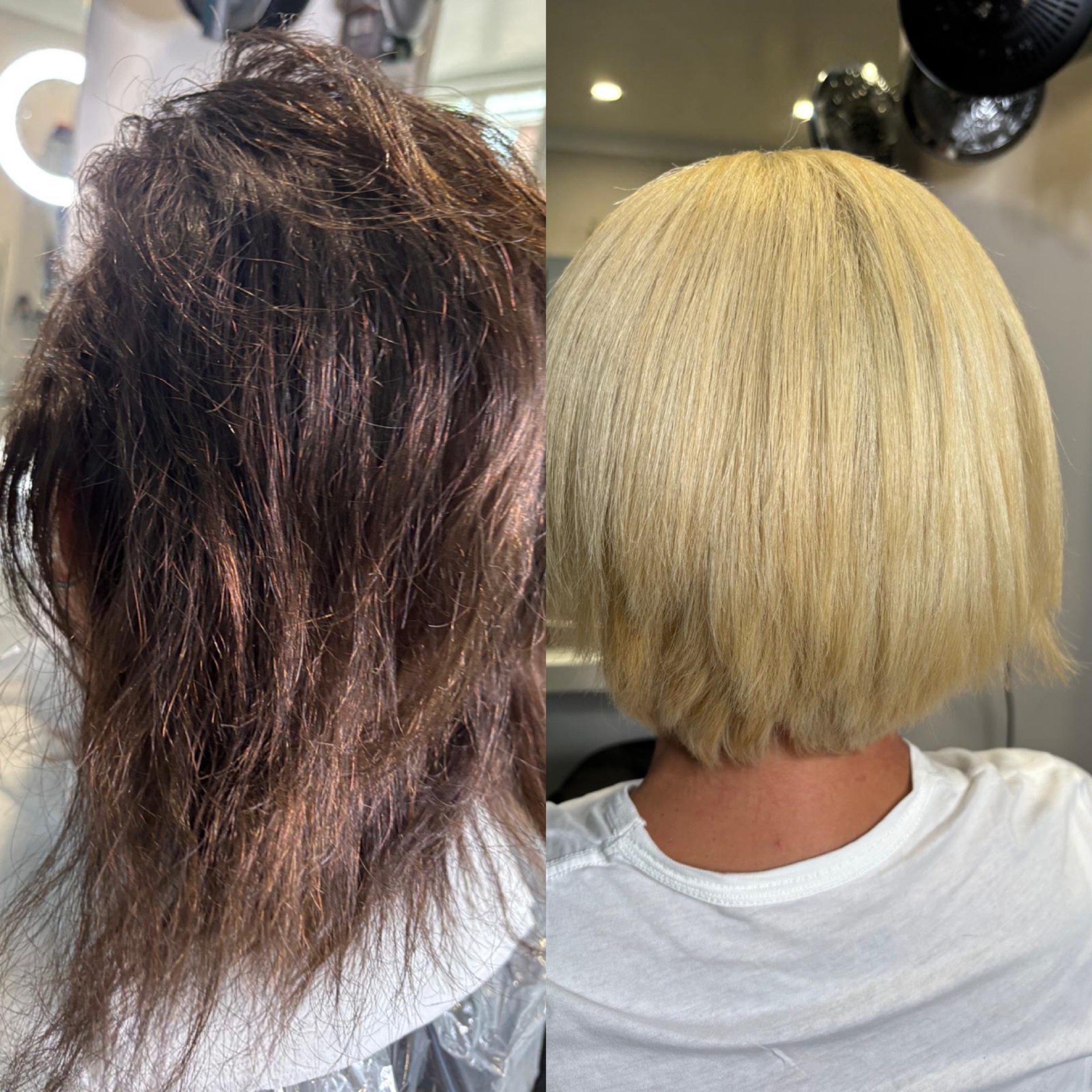Vorher-Nachher aus dem Salon Hairmaster